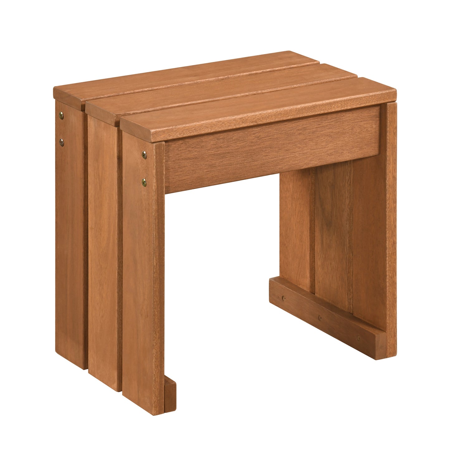 Wooden Garden Bench Backless Single Seat 242 lbs Capacity