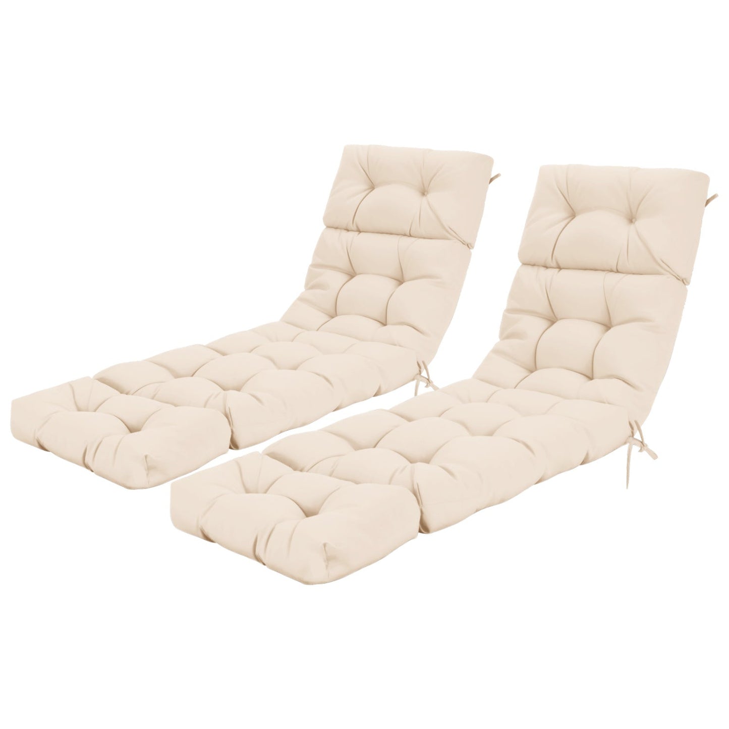 Outdoor Lounge Chaise Cushion 73"x22" with High Back String Ties
