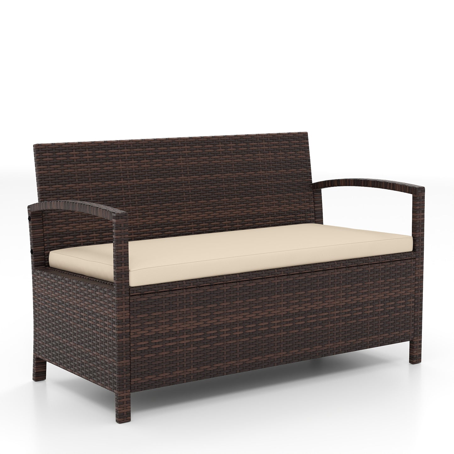 Outdoor Storage Bench 2-Seater with 42 Gallon Deck Box