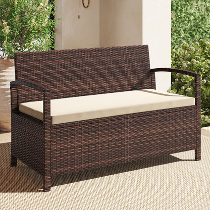 Outdoor Storage Bench 2-Seater with 42 Gallon Deck Box