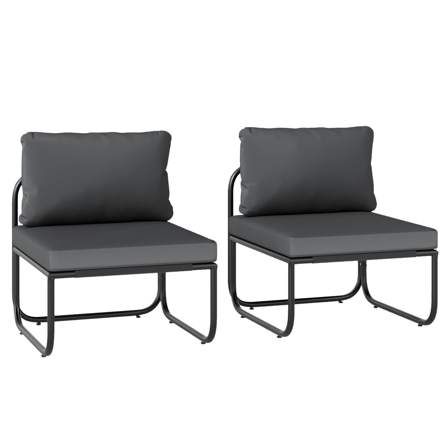 Patio Dining Chairs Set of 2 with Removable Cushions