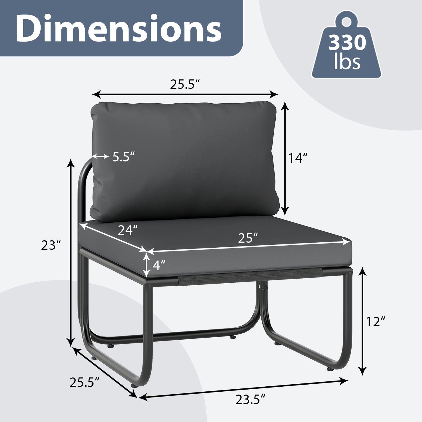 Patio Dining Chairs Set of 2 with Removable Cushions