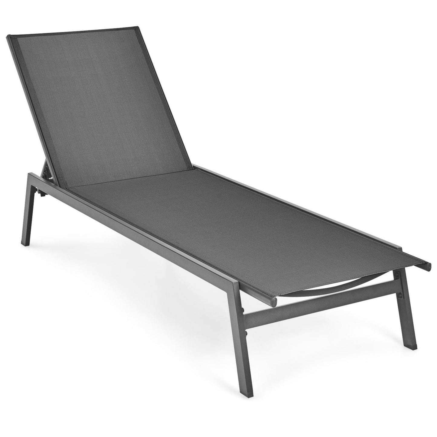 6-Position Adjustable Outdoor Chaise Lounge Chair