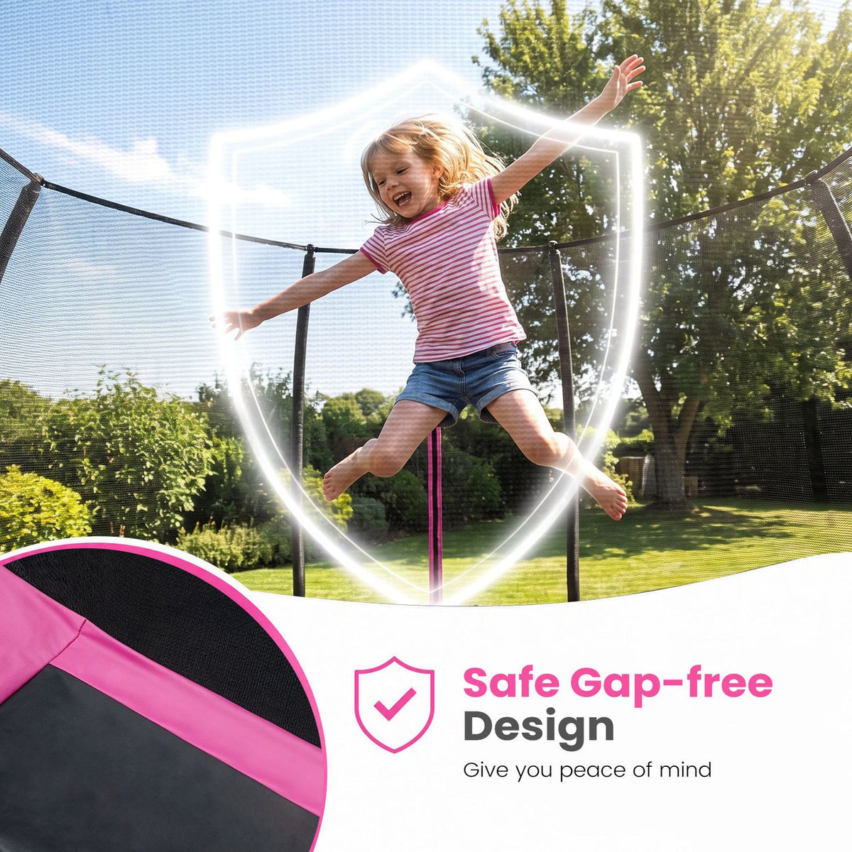 Outdoor Recreational Trampoline Giant Round Rebounder with Enclosure Net