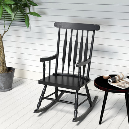 Solid Wood Rocking Chair for Patio and Garden