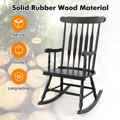 Solid Wood Rocking Chair for Patio and Garden