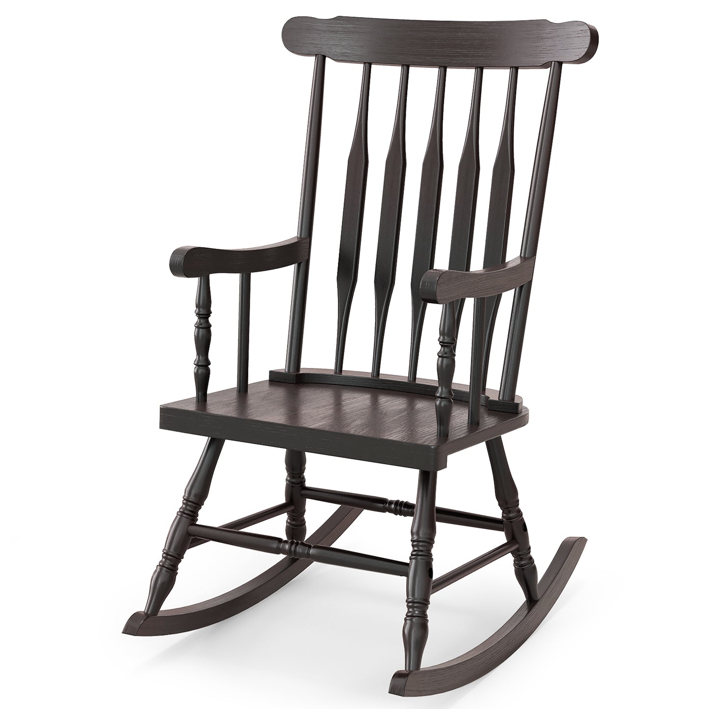 Solid Wood Rocking Chair for Patio and Garden