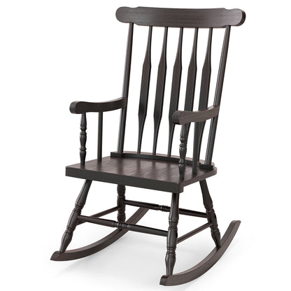 Solid Wood Rocking Chair for Patio and Garden