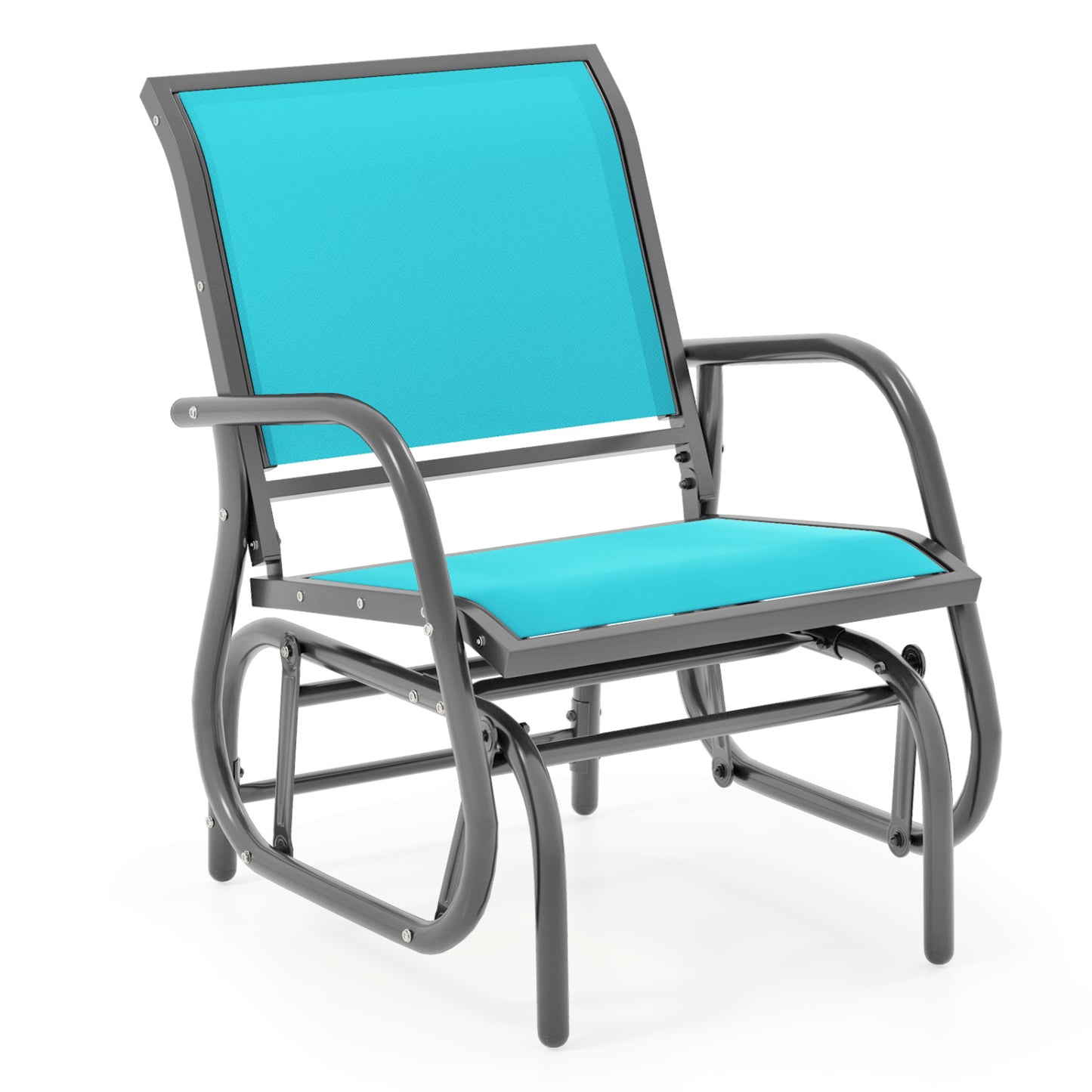 Outdoor Swing Glider Rocking Chair with Armrests