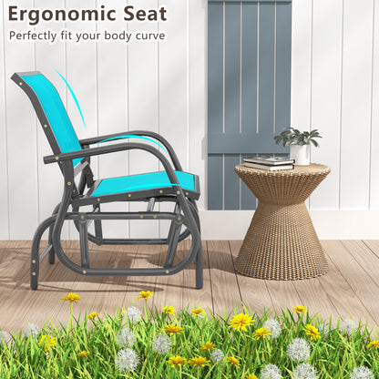 Outdoor Swing Glider Rocking Chair with Armrests