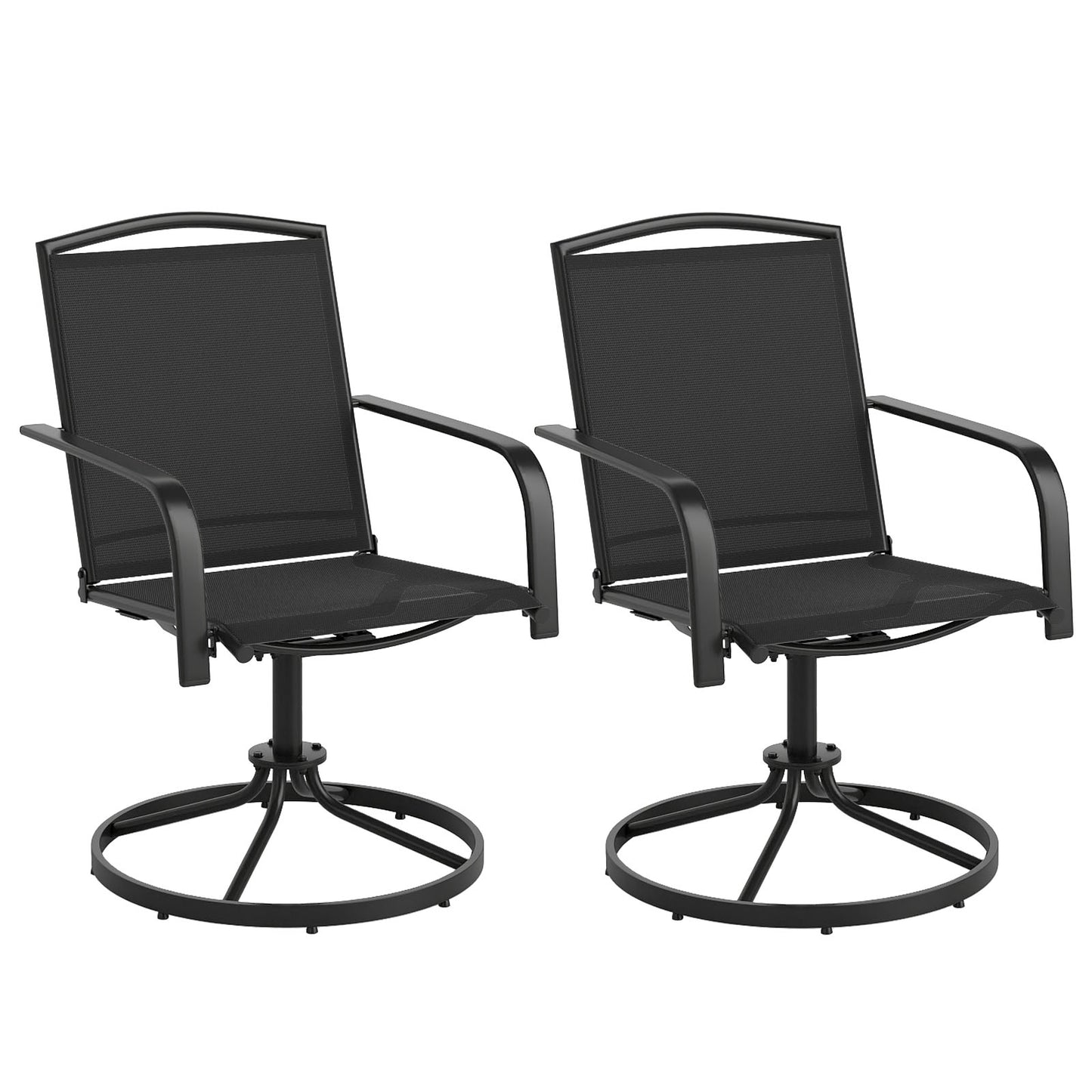 Swivel Rocking Patio Chairs Set of 2 with High Back