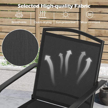 Swivel Rocking Patio Chairs Set of 2 with High Back