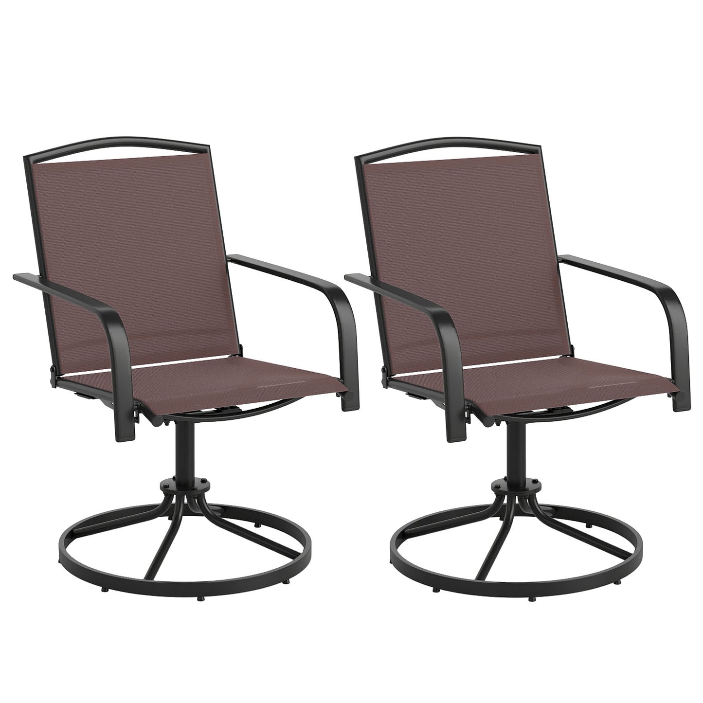 Swivel Rocking Patio Chairs Set of 2 with High Back
