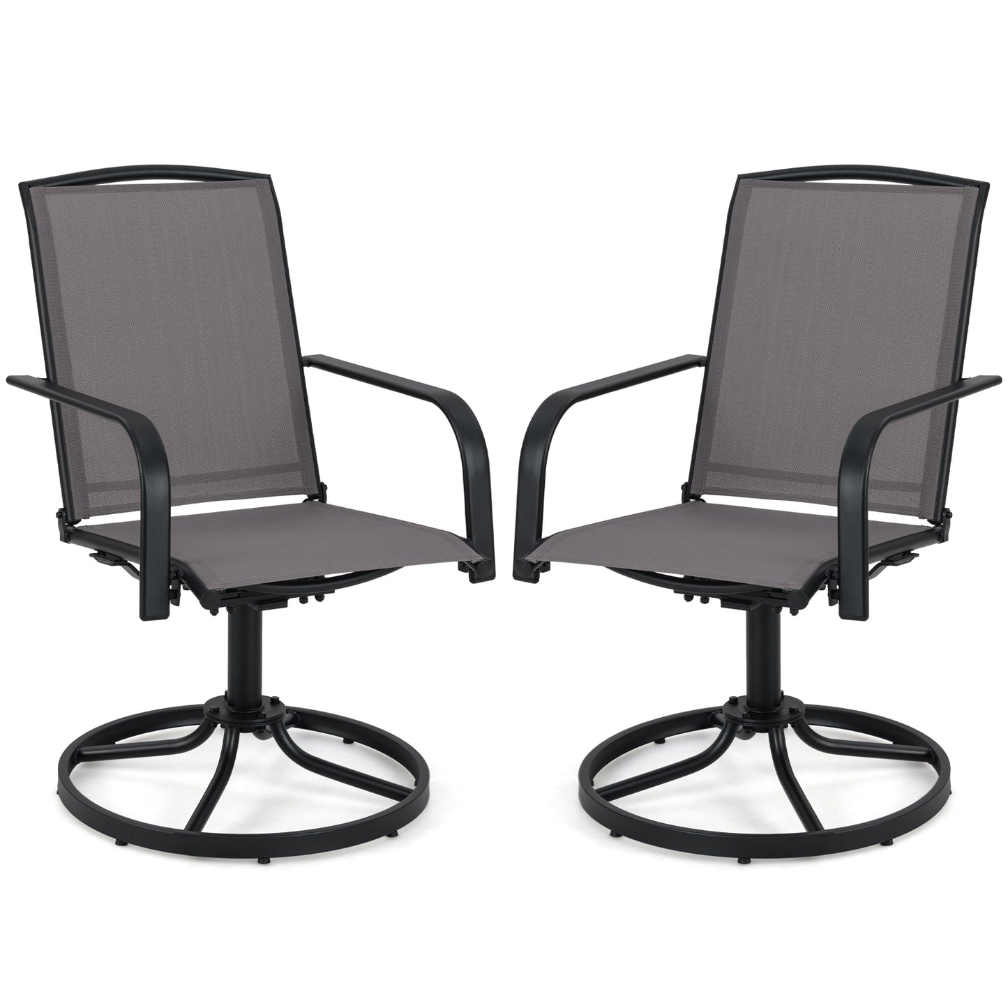 Swivel Rocking Patio Chairs Set of 2 with High Back