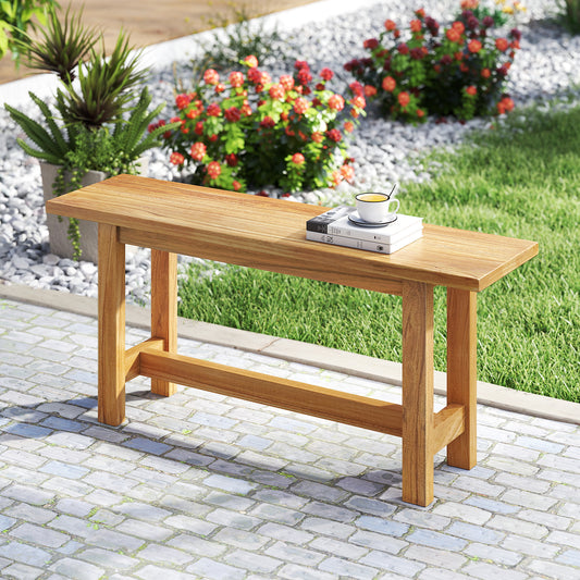 Teak Wood Outdoor Bench for Porch and Patio - 40 Inch