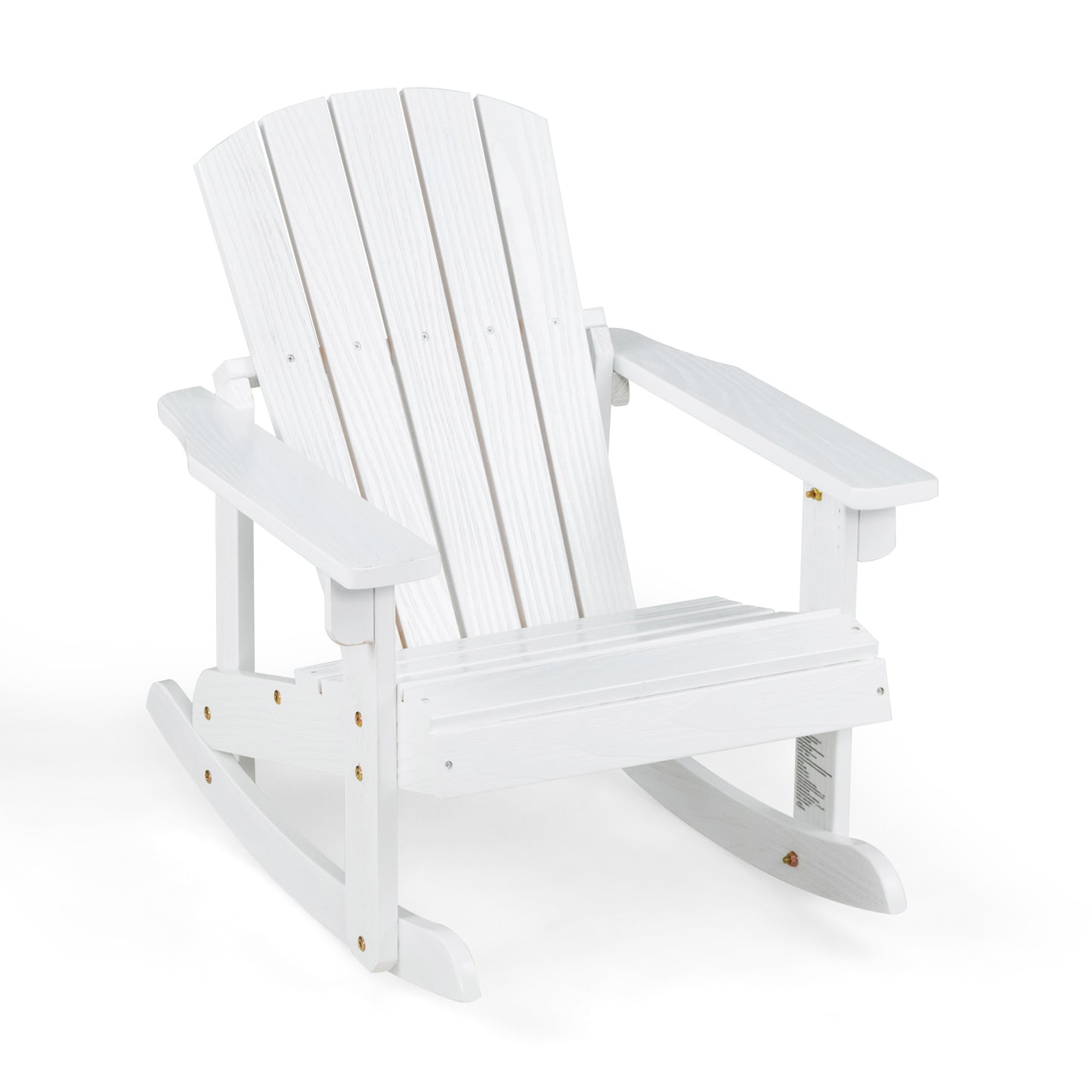 Kids Adirondack Rocking Chair - Outdoor Wooden Slatted Seat