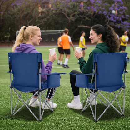 Oversized Folding Camping Chair with Cooler - 500 lbs Capacity