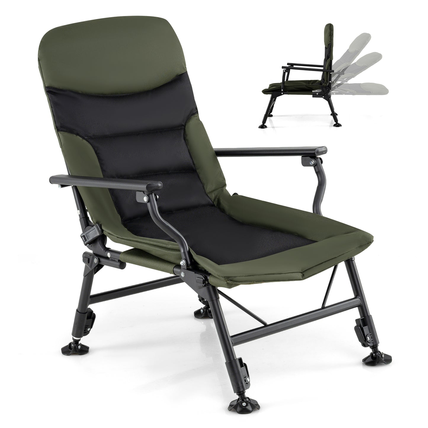 Oversized Folding Fishing Chair with Adjustable Backrest