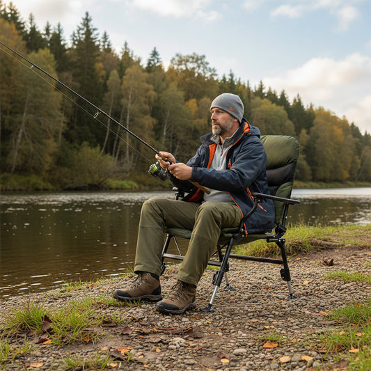 Oversized Folding Fishing Chair with Adjustable Backrest