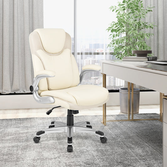 Executive Office Chair with Flip-Up Armrests & Rocking Function