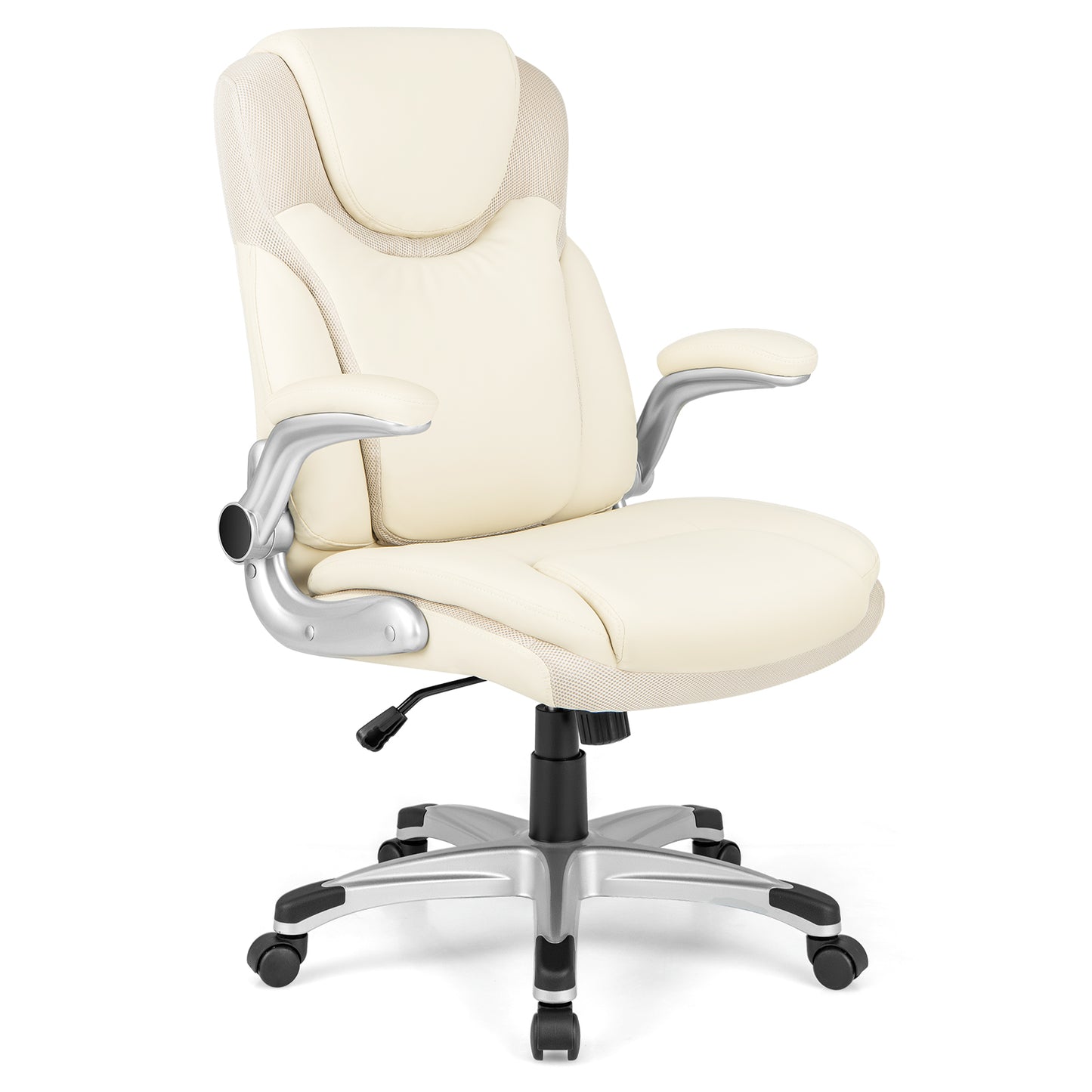 Executive Office Chair with Flip-Up Armrests & Rocking Function