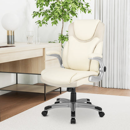 Executive Office Chair with Flip-Up Armrests & Rocking Function