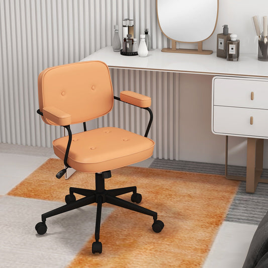 Office Chair with Rocking Backrest and Ergonomic Armrests