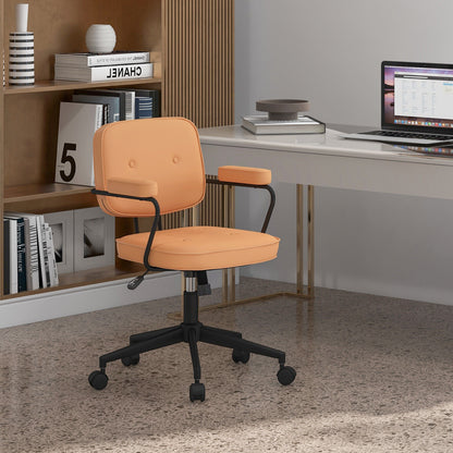 Office Chair with Rocking Backrest and Ergonomic Armrests