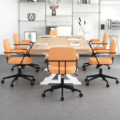 Office Chair with Rocking Backrest and Ergonomic Armrests