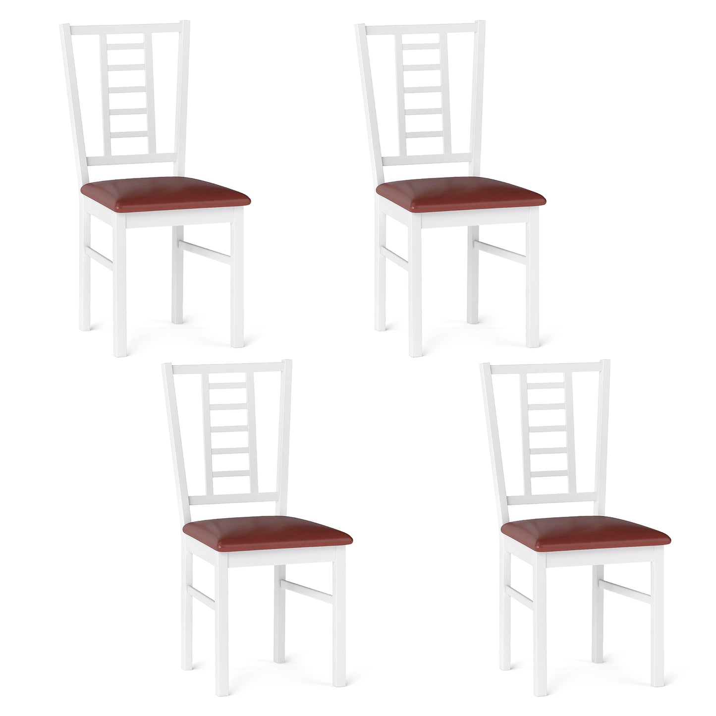 Upholstered Dining Chairs Set of 4 with Wood Frame