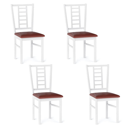 Upholstered Dining Chairs Set of 4 with Wood Frame