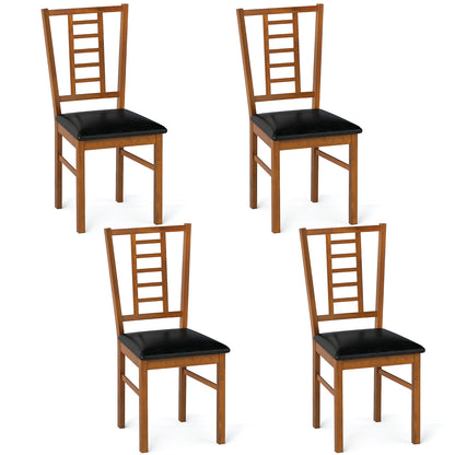 Upholstered Dining Chairs Set of 4 with Wood Frame