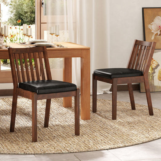 Upholstered Dining Chairs Set of 2 with Padded Seat