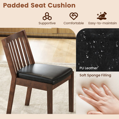 Upholstered Dining Chairs Set of 2 with Padded Seat