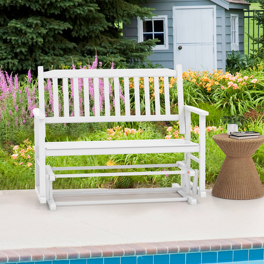Outdoor Glider Bench 2-Seat with Armrests