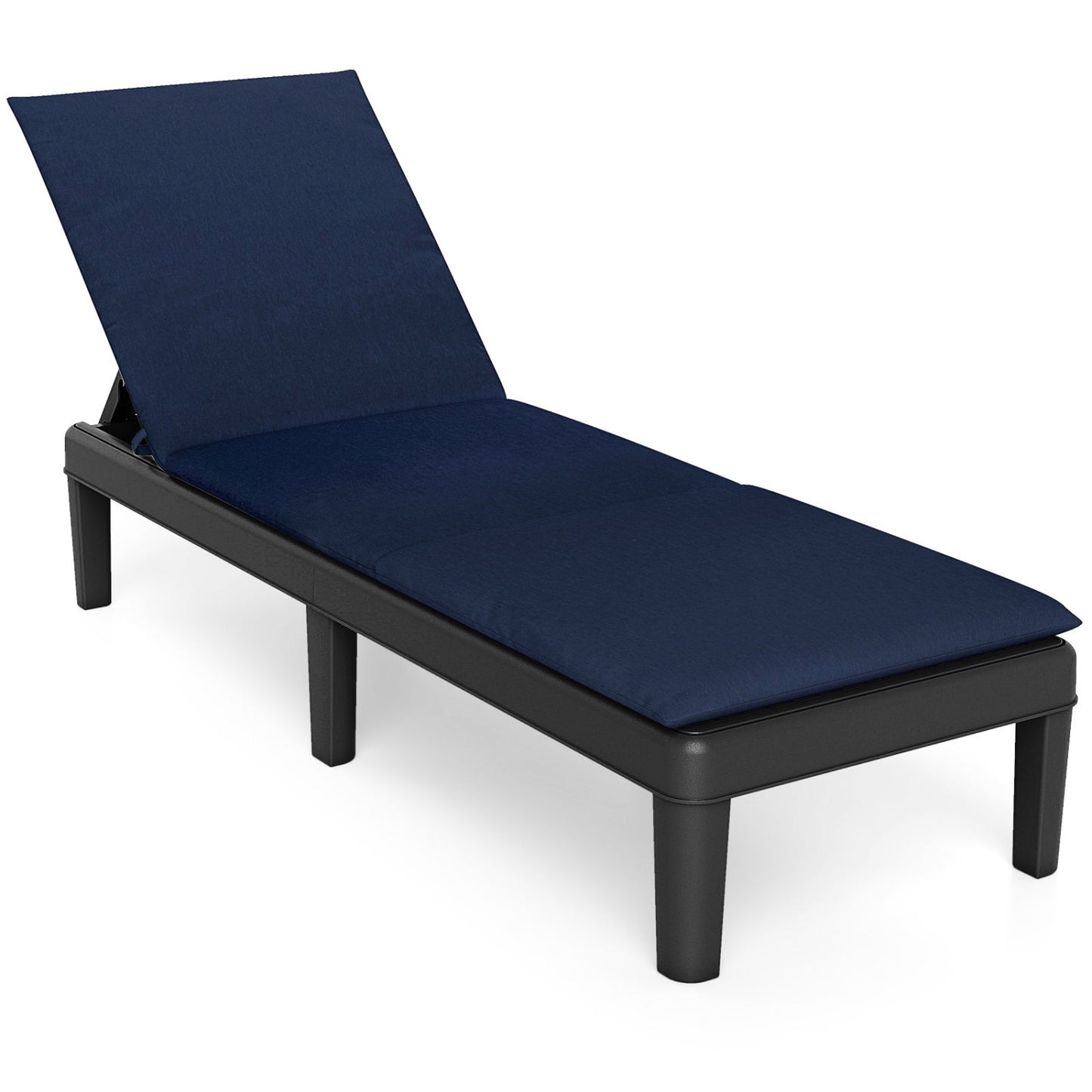 Adjustable Patio Chaise Lounge Chair with Cushion