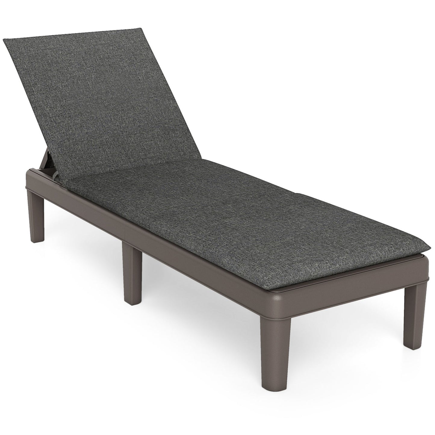 Adjustable Outdoor Chaise Lounge Chair with Cushion
