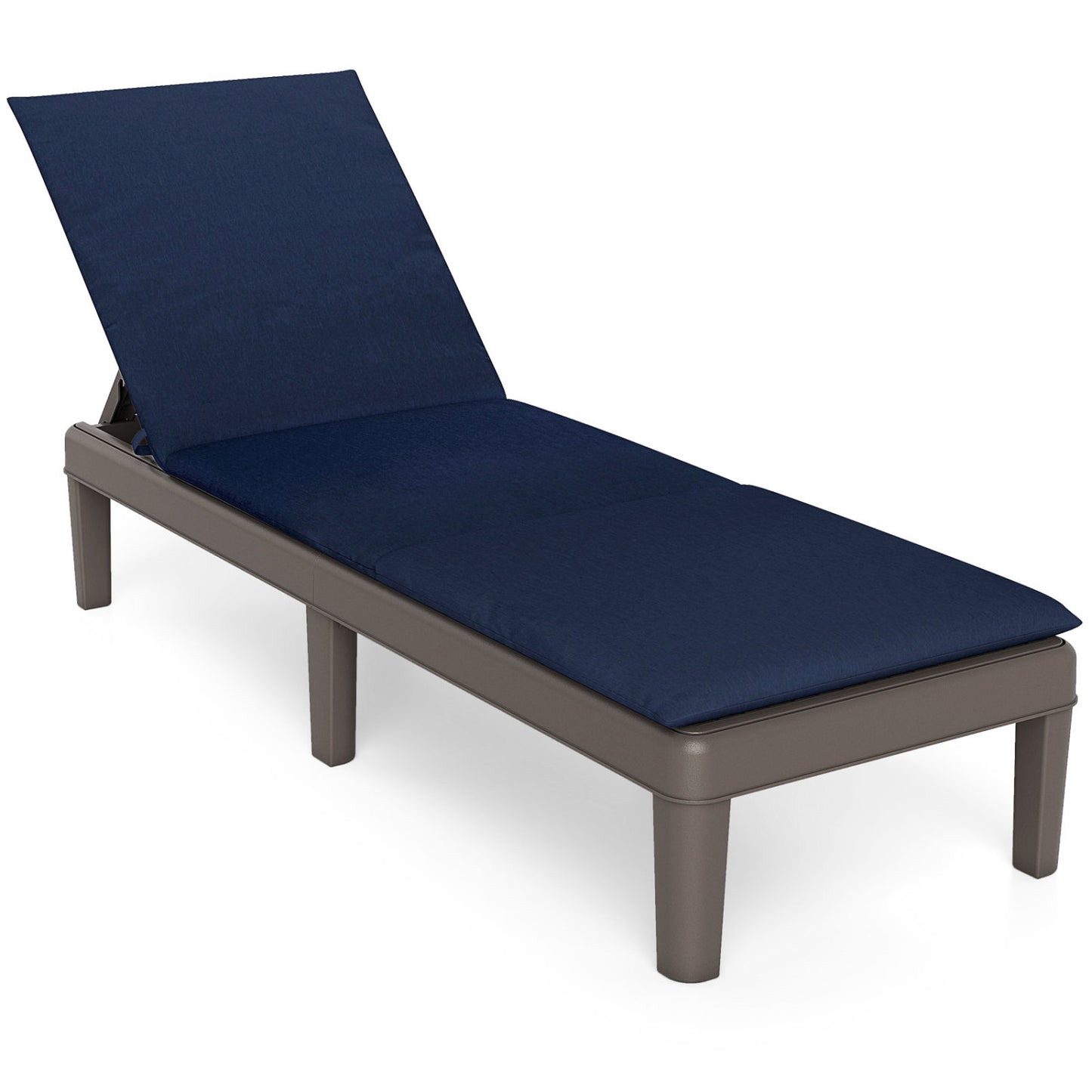 Adjustable Outdoor Chaise Lounge Chair with Cushion