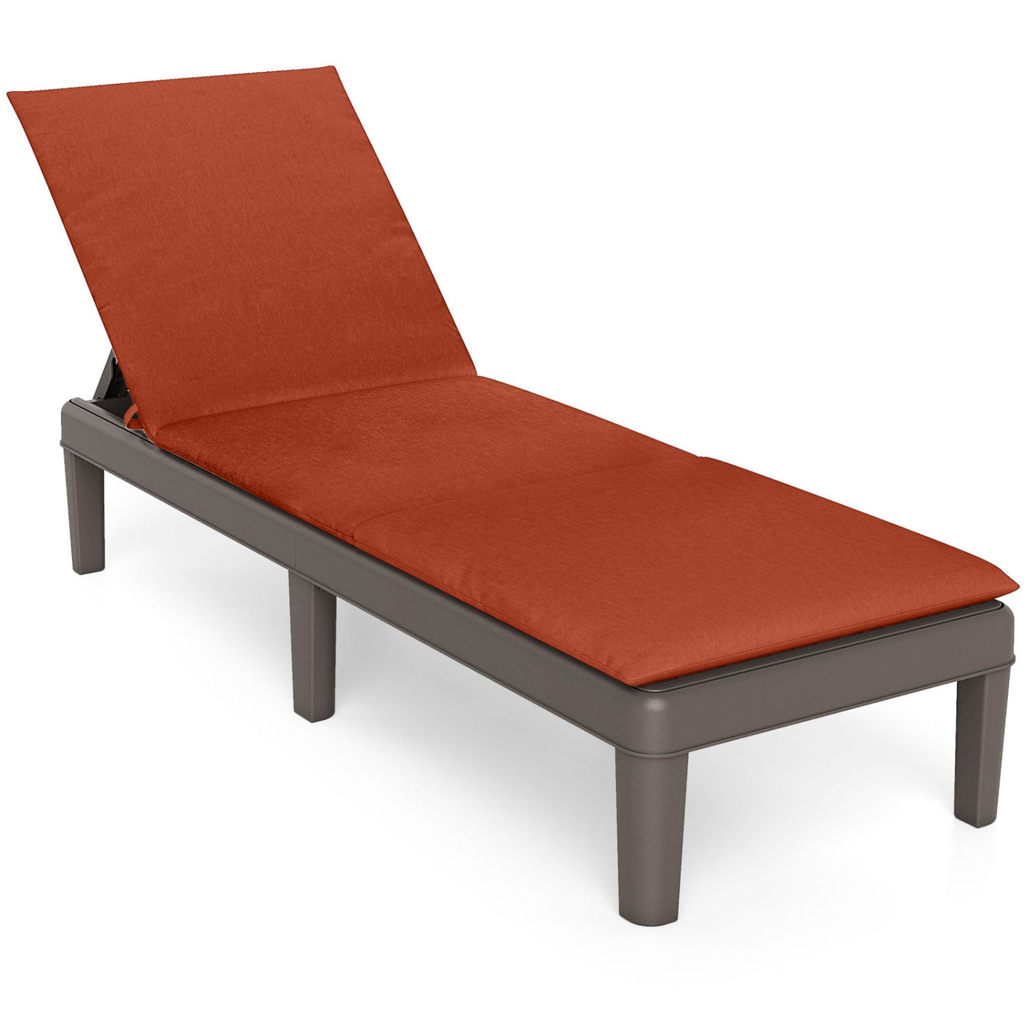 Adjustable Outdoor Chaise Lounge Chair with Cushion