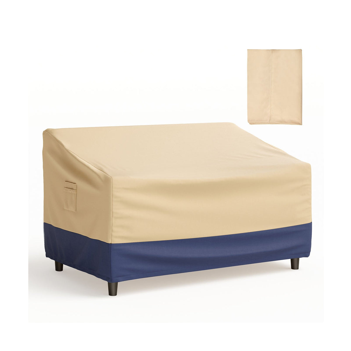 Patio Furniture Cover with Padded Handle and Click-Close Straps