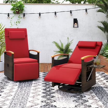 360° Swivel Recliner Chair with Adjustable Backrest & Footrest