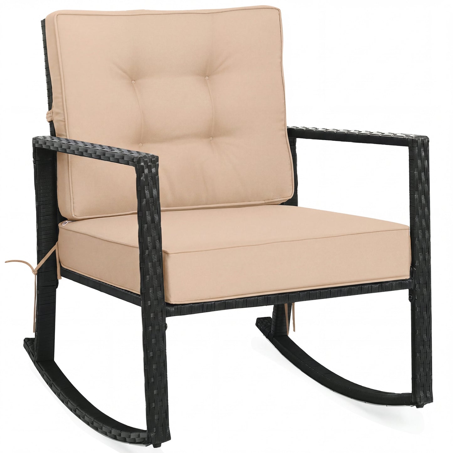 Rattan Rocking Chair with Cushion for Patio