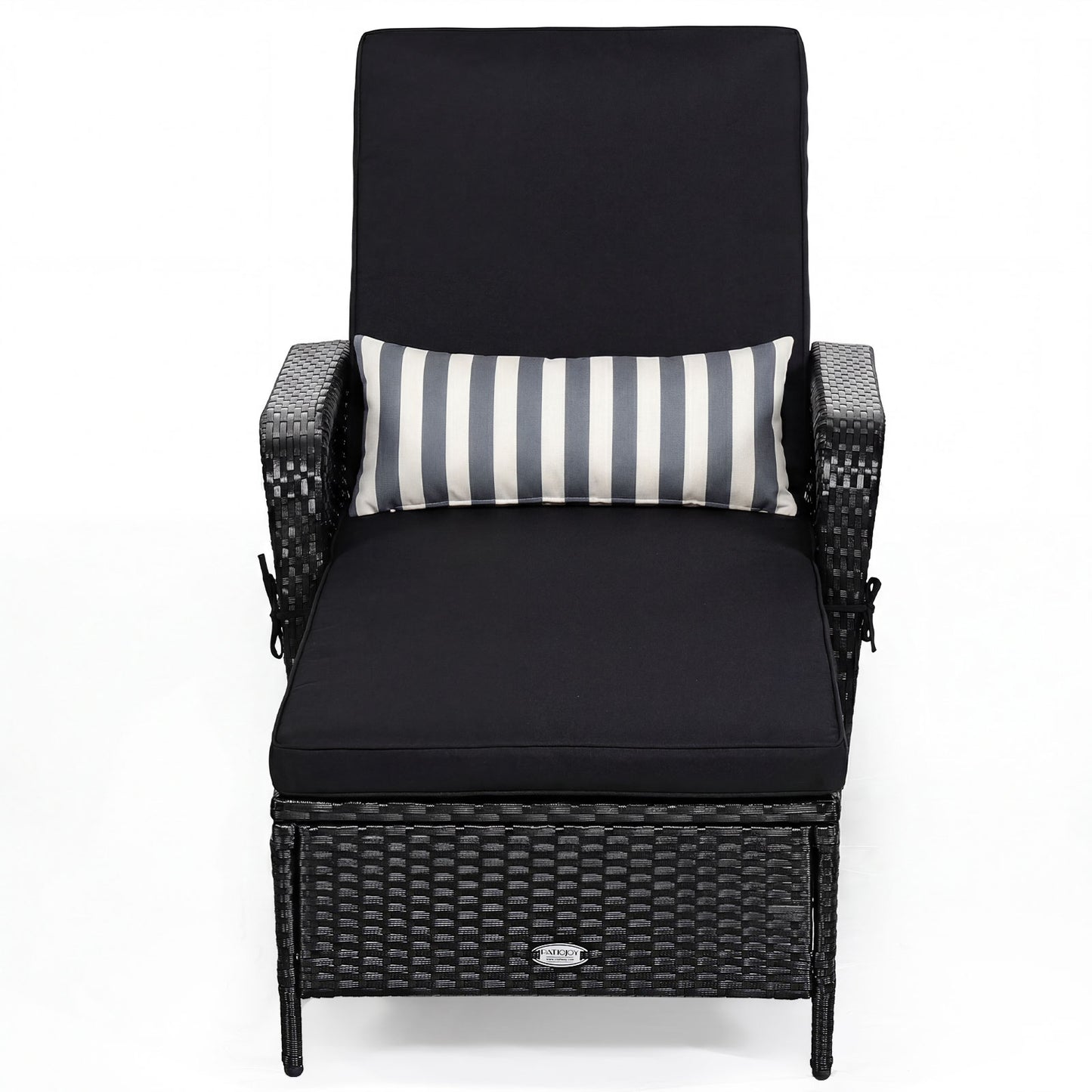 Adjustable Chaise Lounge Chair with Cushion & Pillow