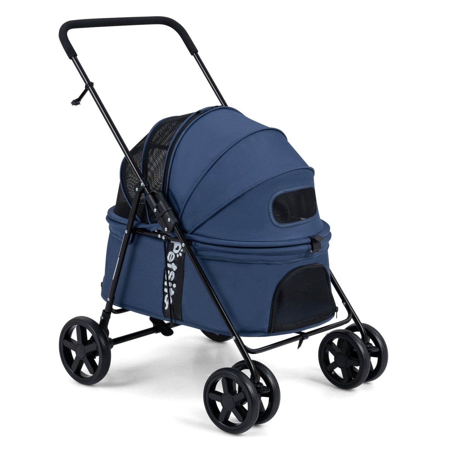 Foldable Pet Stroller for Small to Medium Dogs with Brake