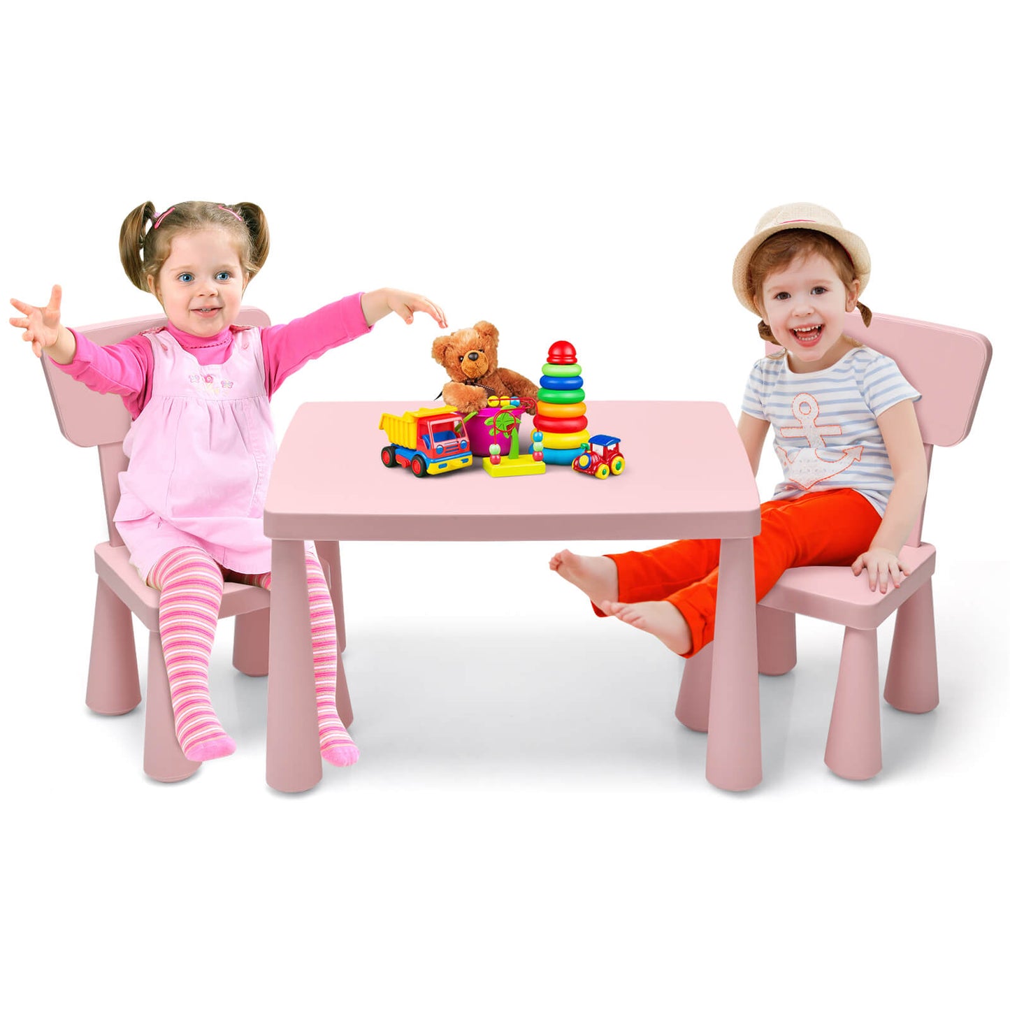 Kids Table and Chair Set - 3 Piece Multi Activity Play Set
