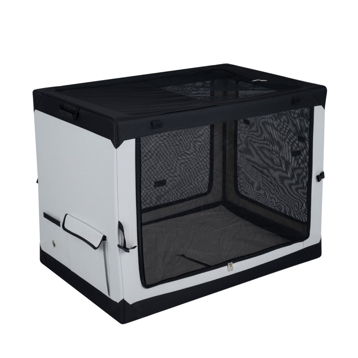 Collapsible Soft Dog Crate with 4 Mesh Doors - Large