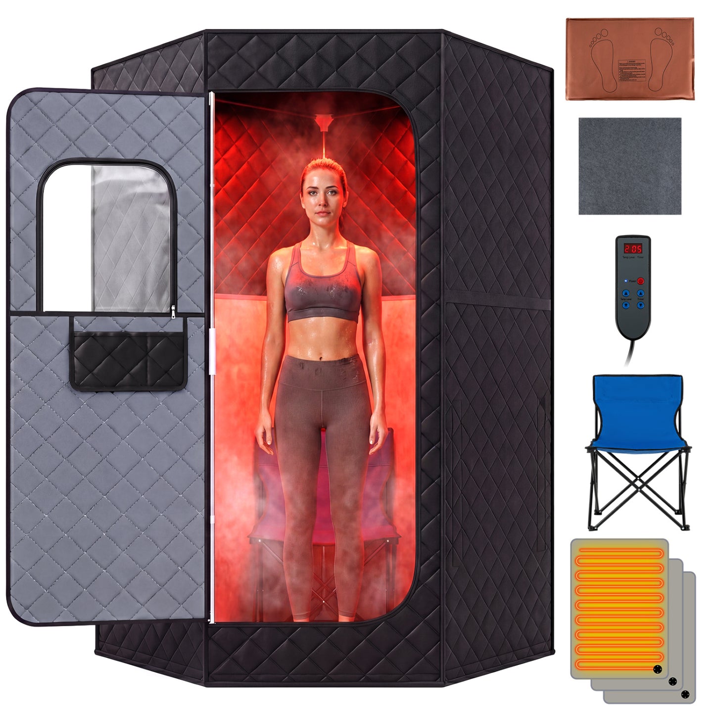 Portable Infrared Sauna Tent with Carbon Heaters - Full Body