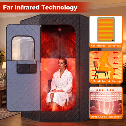 Portable Infrared Sauna Tent with Carbon Heaters - Full Body