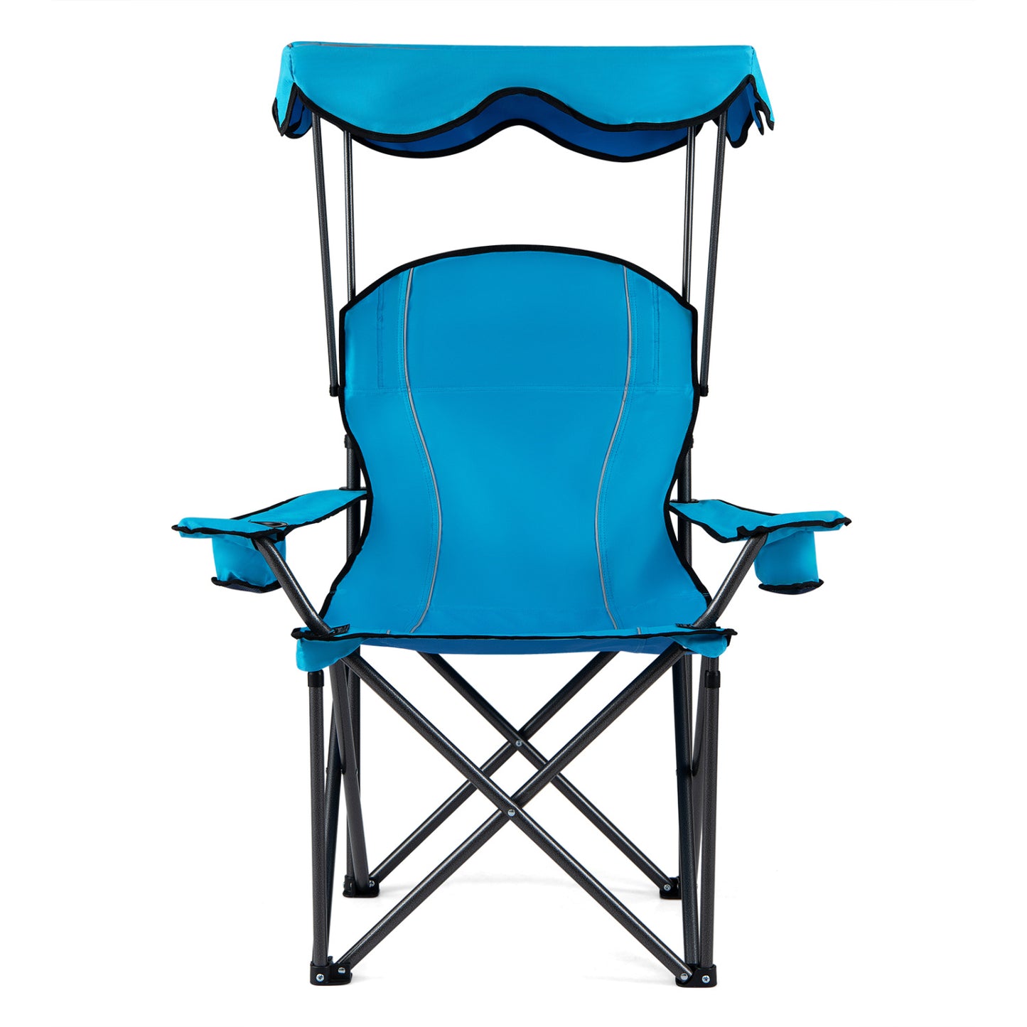 Folding Beach Canopy Chair with Cup Holders