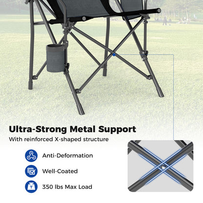 Folding Camping Chair with Cup Holder - 350 lb Capacity